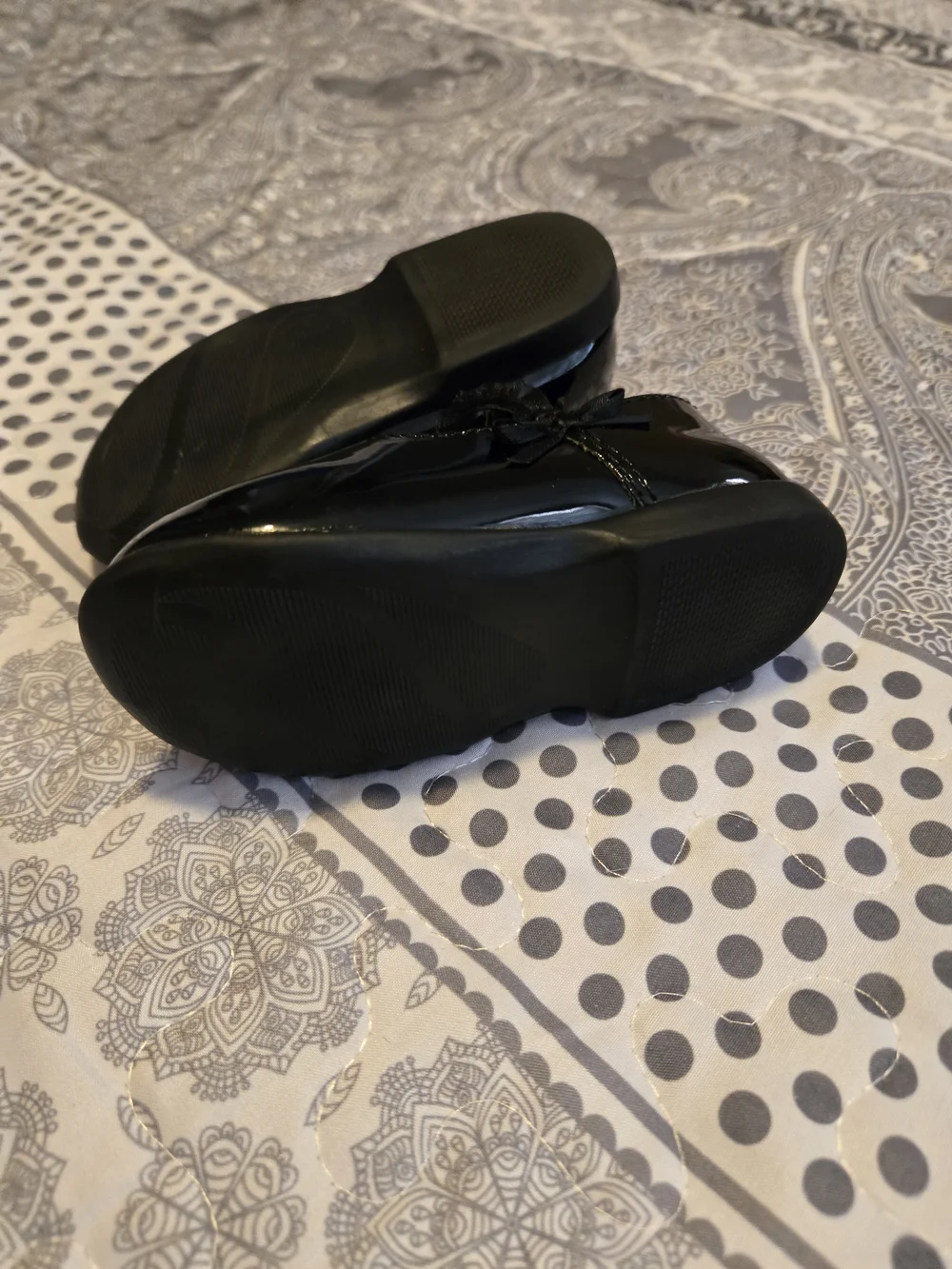 Kids Black Patent Mary Jane Dress Shoes Size 3